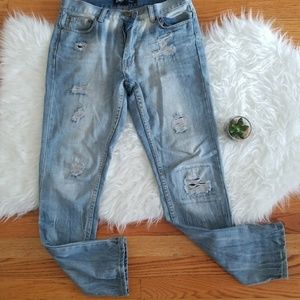 Brooklyn Cloth Distressed Blue Slim Fit Jeans
